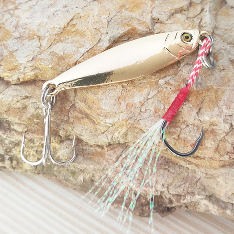 POETRYYI-señuelo de pesca con cuchara giratoria de Metal, cebo duro de lentejuelas con ruido, cebo Artificial con gancho triple, 4,5 cm, 6g, 1 Uds. ► Foto 1/6