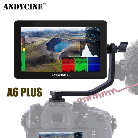 Andycine A6 Plus Monitor de campo 4K HDMI pantalla táctil 5,5 IPS FHD de forma de onda vectorscopio 3D LUT tipo C Auto espejo DSLR Cámara ► Foto 1/6