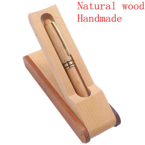 Regalos de promoción de navidad regalo de madera natural bolígrafo de arce set caligrafía pluma de madera caja ► Foto 1/6