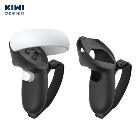 Cubierta de agarre de diseño KIWI para Oculus Quest 2, accesorios de agarre de controlador táctil, funda de mango anticaída con correa de mano ajustable ► Foto 1/6