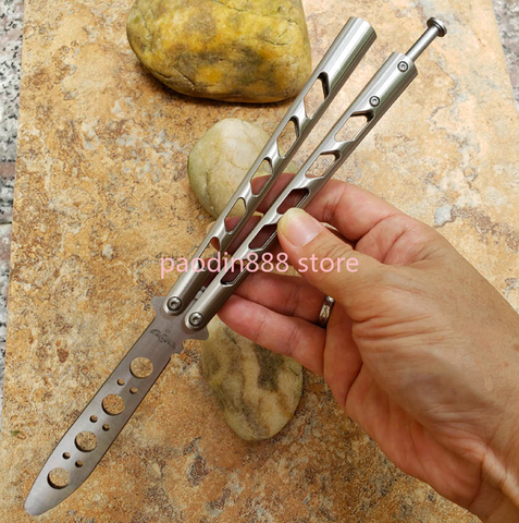 La Arc Angel entrenador mariposa cuchillo 440C hoja de titanio con casquillo sistema Jilt bolsillo cuchillo-balanceo EDC cuchillos ► Foto 1/6