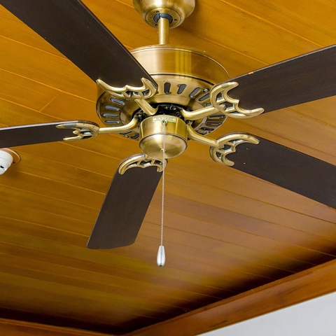 Cadena de ventilador de techo de 4 piezas tira de cadena de tracción de madera Cadena de tracción de extensión para lámpara de techo Cadena de ventilador (Color plata y madera) ► Foto 1/6