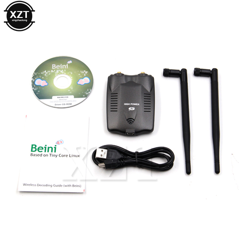 Adaptador Wifi USB inalámbrico Beini N9100 RTL8192FU, Chipset, aumento de tarjeta de red de señal de ordenador, 3000mW, alta potencia con 2 antenas ► Foto 1/6