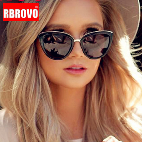 RBROVO-gafas De Sol De estilo Retro para mujer, anteojos De Sol femeninos, nuevas grandes, De marca De lujo, 2022 ► Foto 1/6