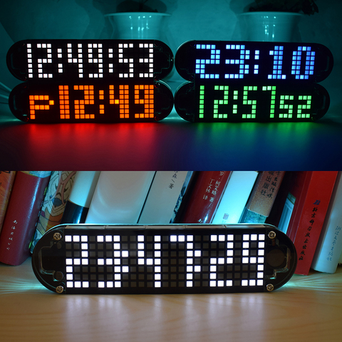 Kit de despertador con temporizador LED, alta precisión, duradero, bricolaje, cuenta atrás Digital de matriz de puntos con fecha de temperatura, semana, visualización de la hora ► Foto 1/6