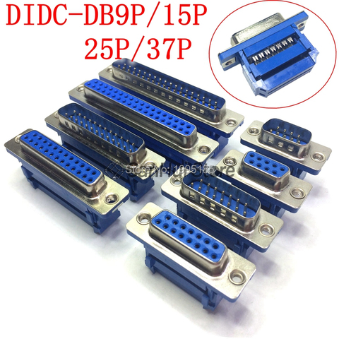 Conector D-SUB DIDC 9, 15, 25 Pin, DB9, DB15, DB25, DB37, macho, hembra, tipo de prensado, D SUB DIDC-9P, 15P, 25 P, 37P, 2 uds. ► Foto 1/6
