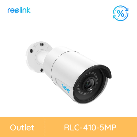 Reolink-cámara Reolink RLC-410 PoE IP, videocámara HD de 5MP para exteriores, impermeable, visión nocturna infrarroja con ranura para tarjeta SD ► Foto 1/6