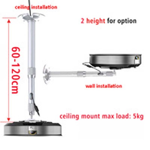 PMA-M1-60120-miniproyector universal de escritorio, soporte de 360 grados, con inclinación giratoria ► Foto 1/1