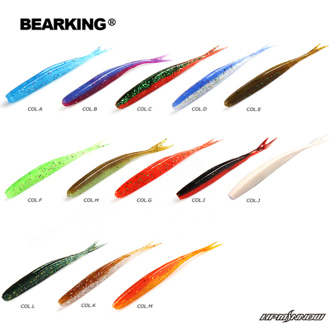 BEARKING-Señuelos de Pesca de 75mm, 1,8g, 15 Uds. Por lote, cebos de pesca blandos, cebo Artificial, aparejos de depredador, carnada para lucio y lubina ► Foto 1/6