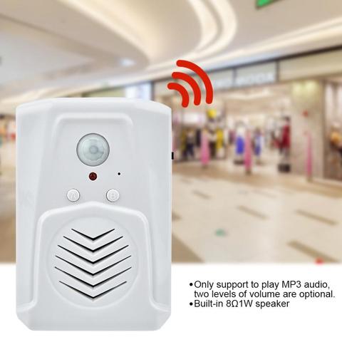 Reproductor de Audio MP3 Alarma de Sensor de movimiento alimentado por USB/batería, timbre de inducción infrarrojo, timbre de visitante infrarrojo ► Foto 1/6
