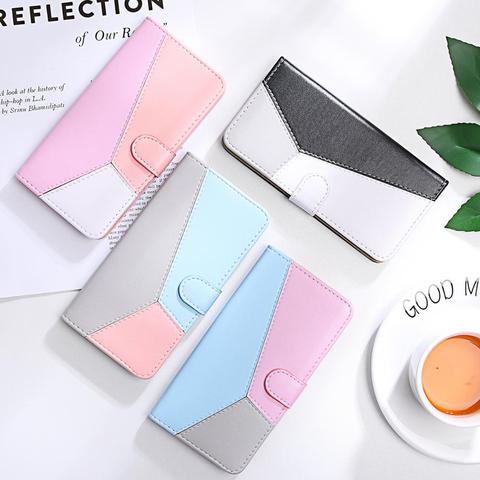 Funda de cuero empalme para Xiaomi, funda trasera del teléfono Redmi Note 9, 9S, 8T, 7 Pro, 9A, 9C, 8A, 7A ► Foto 1/6