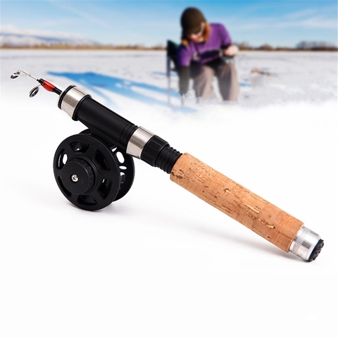 Nuevo invierno de pesca cañas de pescar en hielo carretes de pesca para elegir Rod Combo pluma Polo pesca. Girando de duro barra ► Foto 1/6