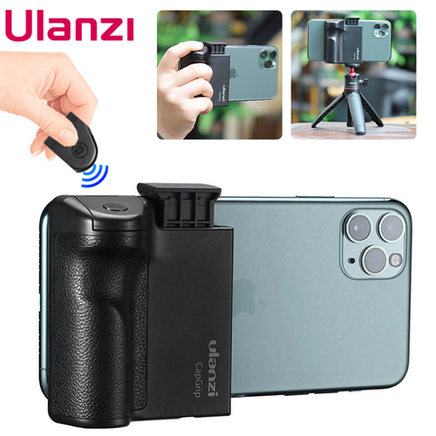 Ulanzi CapGrip-AMPLIFICADOR DE Selfie inalámbrico por Bluetooth 2 en 1, soporte adaptador para teléfono y foto de vídeo, soporte con empuñadura, soporte para trípode ► Foto 1/6