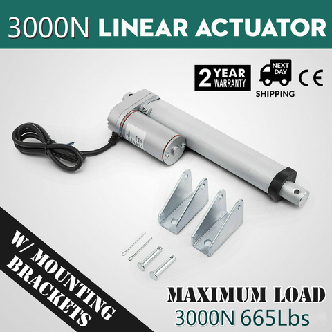 665 Ibs 3000N 4-18 pulgadas Motor eléctrico actuador lineal DC 12V 4-10 mm/s para Lectric auto monociclo Scooter rango de voltaje de entrada ► Foto 1/6