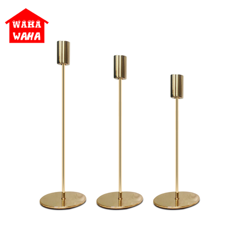 Portavelas de Metal europeo para boda, candelabro de lujo a la moda, exquisito candelabro, mesa de Navidad, decoración del hogar ► Foto 1/6