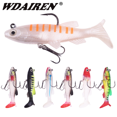 Señuelos de Pesca blando con cabeza de plomo, Wobblers Swimbaits 7,5 cm 11,5g, cebo Artificial de silicona con gancho triple para carpa, aparejos de lubina, 1 Uds. ► Foto 1/6