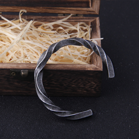 Brazalete de vikingos de color hierro con caja de madera, regalo, novedad ► Foto 1/6