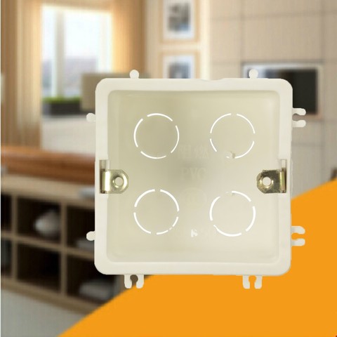 1 unidad unids 86*86mm Cassette caja de montaje de pared blanca Universal para interruptor de pared y caja de plástico enchufe de caja de salida de 86mm ► Foto 1/6