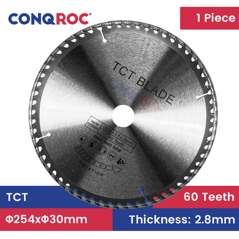 254x30mm hoja de sierra Circular TCT 60 dientes de madera de corte de disco con punta de carburo de hoja de sierra para madera ► Foto 1/6