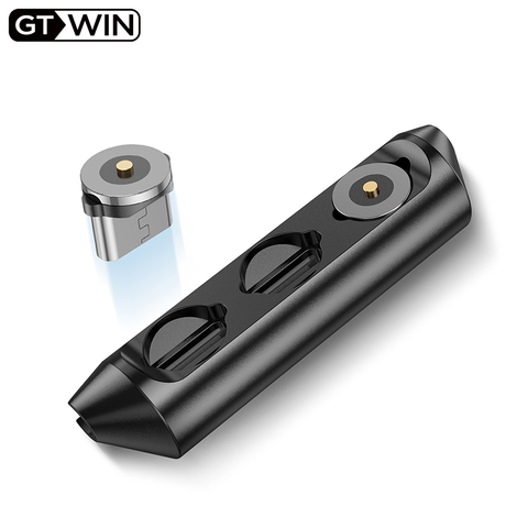 GTWIN-caja de enchufe magnética, adaptador de carga, funda de enchufe para conector de cable de carga magnético Micro USB tipo C de 8 pines, contenedor de almacenamiento ► Foto 1/6