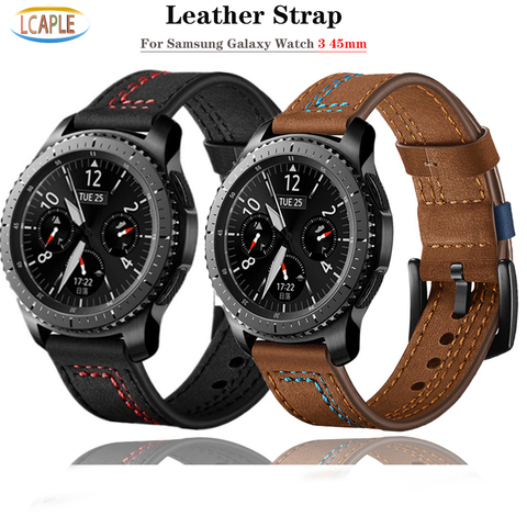 Correa de cuero Gear S3 frontier para Samsung Galaxy watch, 46mm y 22mm, banda para reloj amazfit gtr de 47mm para huawei watch gt ► Foto 1/6