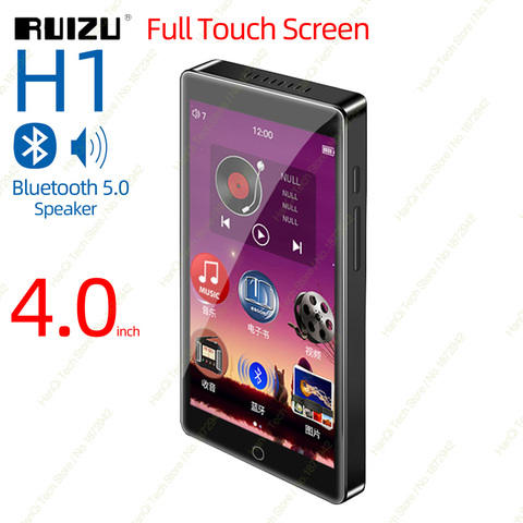 RUIZU-reproductor MP3 H1 con pantalla táctil, Bluetooth, 8GB, música, compatible con Radio FM, grabación de vídeo, E-book, altavoz incorporado ► Foto 1/6