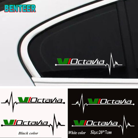 Pegatinas laterales para ventana de coche, accesorios de decoración para Skoda octavia, 2 uds. ► Foto 1/6