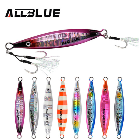 ALLBLUE-señuelo para pesca vertical de fundición lenta, cuchara de Jigging 20G 30G 40G 60G, aparejo de aleación de Zinc Artificial ► Foto 1/6