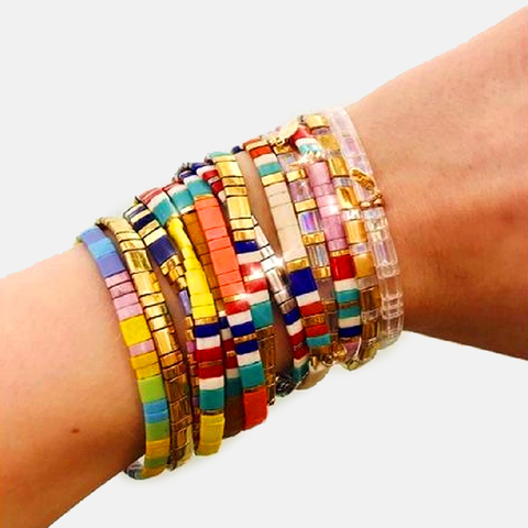 Go2boho-pulsera Miyuki Tila para mujer, brazaletes hechos a mano, pulseras bohemias, joyería de Amistad de mujer, joyería de regalo, venta al por mayor, 2022 ► Foto 1/6