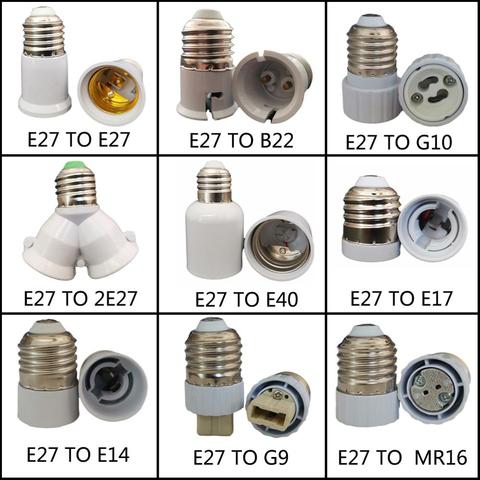 Nuevo E27 a G9 MR16 E27 B22 E17 E14 lámpara convertidor 110V 220V adaptador Base de enchufe para LED lámpara de maíz luz bombilla ► Foto 1/3