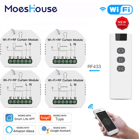 Tuya, módulo de interruptor de persiana ciega con rodillo de WiFi RF con  control remoto para Motor eléctrico, protector solar que funciona con  Google Home, Alexa - Historial de precios y revisión