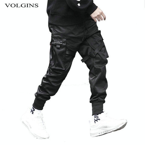 2022 hombres Multi-Bolsillo Harem Hip Hop Pantalones Streetwear Pantalones Hombre Casual pantalones Cargo de moda de los hombres ► Foto 1/6