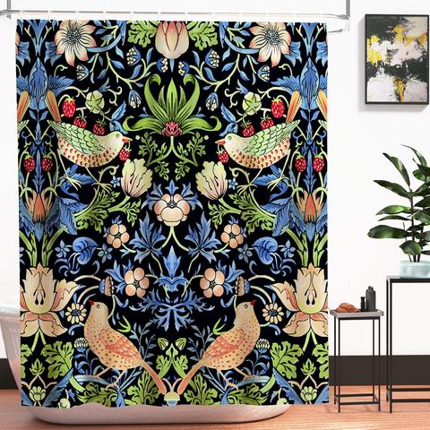 Cortinas de ducha de tela con estampado artístico de William Morris ► Foto 1/6