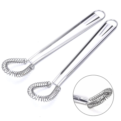 Batidor de mano mágico de acero inoxidable, minimezclador de huevos de cocina, salsas, 1 unidad, 20cm ► Foto 1/6