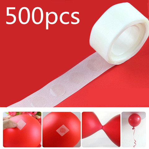 500 puntos accesorio globo adhesivos redondos para sujetar globos a techo o globo para pared pegatinas cumpleaños fiesta boda Vestido al por mayor ► Foto 1/5