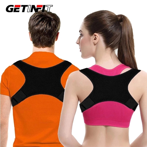Getinfit-Corrector de postura ajustable para espalda, cinturón de soporte para corrección de postura de clavícula hombros espalda Unisex ► Foto 1/6