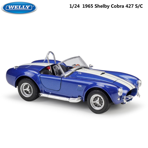 WELLY-Coche de aleación Retro para niños, modelo de simulación clásica a escala 1:24, s-c Shelby Cobra 427, colección de regalo ► Foto 1/5