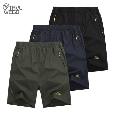 TRVLWEGO-pantalones cortos transpirables de secado rápido para hombre, ropa deportiva para exteriores, para montañismo, senderismo, senderismo, correr y acampar ► Foto 1/6