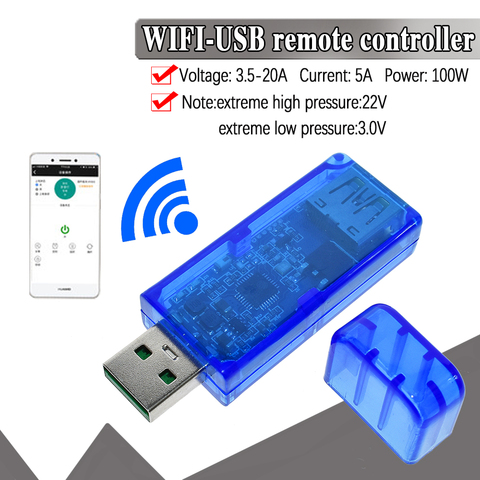 Sinilink-mando a distancia WIFI-USB para teléfono móvil, XY-WFUSB de hogar inteligente con aplicación para arduino, 3,5-20V, 5A, 100W ► Foto 1/6