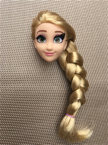 Cabezas de muñecas de princesa, cabezas de muñecas de piel blanca, negra y marrón, Elsa, Anna, sirena, Rapunzel, Mulan ► Foto 1/6