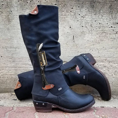 Botas de Invierno para mujer, botas de media caña básicas con punta redonda, bota de plataforma con cremallera, zapatos cálidos con cordones, novedad de 2022 ► Foto 1/6