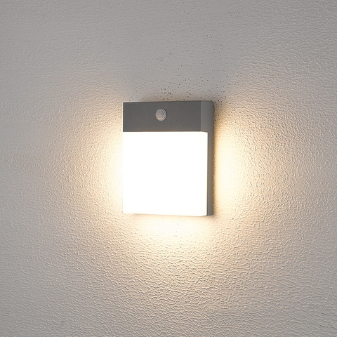 Lámpara LED de pared para exteriores, Sensor de movimiento PIR, luz de pared de pasillo y entrada de inducción humana para ingeniería al aire libre ► Foto 1/6