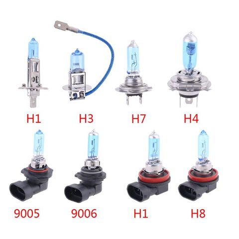 Bombilla halógena de cristal de cuarzo para faro de coche, lámpara, H1/H3/H4/H7/H8/H11/9005/9006, 12V, 55W, 5000K, 1 ud. ► Foto 1/6