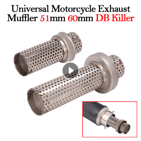 Silenciador Universal antideslizante para motocicleta, 51mm, 60mm, DB, Yoshimura eliminador de sonido, Escape para Moto AR, Escape de carreras ► Foto 1/6