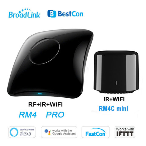 Broadlink-minicontrolador inteligente RM4 Pro/Rm4C, automatización de hogar inteligente, WiFi, IR, RF, Universal, con Alexa y Google Home, 2022 ► Foto 1/1
