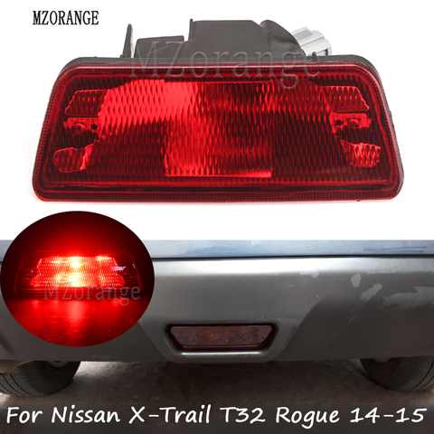MZORANGE parachoques trasero luz para Xtrail de Nissan X-Trail T32 Rogue 14-15 Reflector de parachoques trasero ABS trasera luz para parachoques accesorios de coche ► Foto 1/6