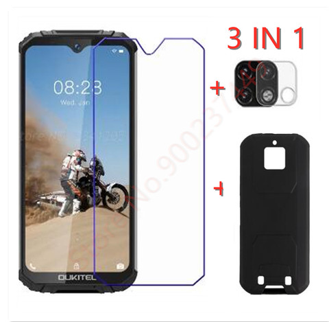 Funda 3 en 1 + cristal templado para cámara, protector de pantalla para teléfono Oukitel WP6, 2.5D, 9H ► Foto 1/6