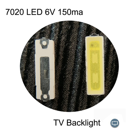 100 Uds. De retroiluminación LED 6v, iluminación LCD trasera para TV, 1W, 85LM, blanco frío, diodo smd 7020 ► Foto 1/2