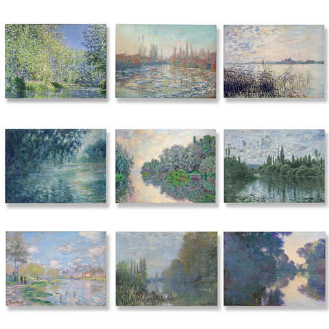 Famoso lienzo arte pintura impresionista paisaje Claude Monet y carteles impresiones pared arte para vivir casa habitación decoración Cuadros ► Foto 1/6