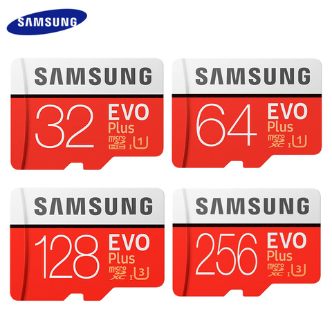SAMSUNG-Tarjeta de memoria EVO PLUS de alta velocidad, 256GB, 100mb/s, microSD clase 10 U3, tarjeta TF, UHS-I, SD de 128 GB, 64GB y 32GB ► Foto 1/6